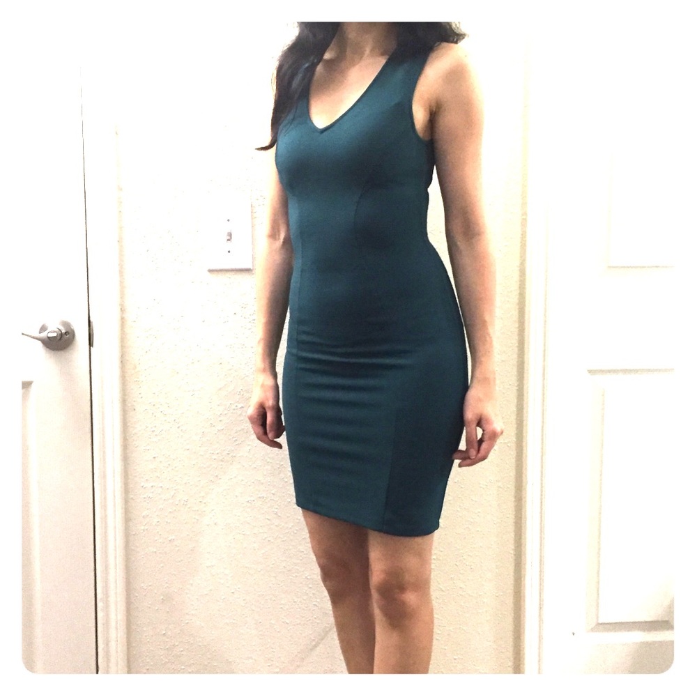 BarIII mini green sleeveless dress